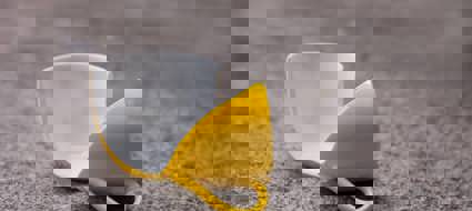 Broken coffee mug on the floor
